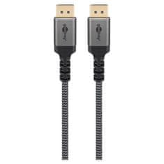 Goobay DisplayPort na DisplayPort 1.4 2m 8K DSC 32,4 Gbit/s pozlačen kabel