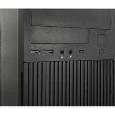Inter-tech IT-6521 Straight microATX črno ohišje