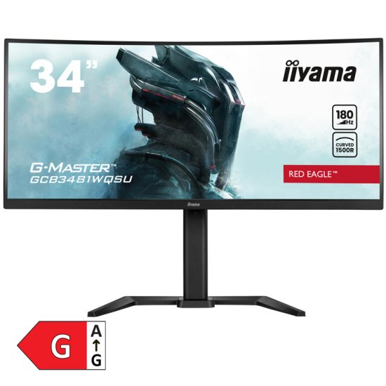 iiyama Red Eagle G-master GCB3481WQSU-B1 86,4cm (34") UWQHD VA 180Hz DP/HDMI FreeSync zvočniki ukrivljen gaming monitor