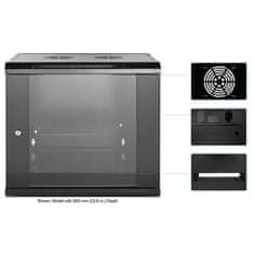 Intellinet 19'' 9U 570x450 črna zidna komunikacijska omara