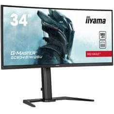 iiyama Red Eagle G-master GCB3481WQSU-B1 86,4cm (34") UWQHD VA 180Hz DP/HDMI FreeSync zvočniki ukrivljen gaming monitor