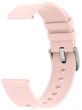 4wrist Univerzalni silikonski pašček s srebrno zaponko 22 mm - roza