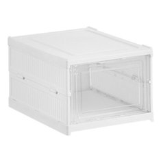 HOME & MARKER® Zložljivo stojalo za čevlje s prozornimi vrati | SHOZBOX