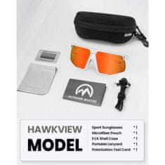 Outdoor master Športna sončna očala Hawkview X182 White/Red Polarized Lens