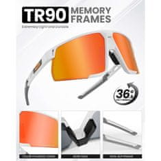 Outdoor master Športna sončna očala Hawkview X182 White/Red Polarized Lens