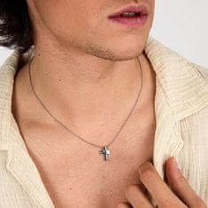 Morellato Ogrlica iz recikliranega srebra z diamanti Cross Diamonds SAYE01