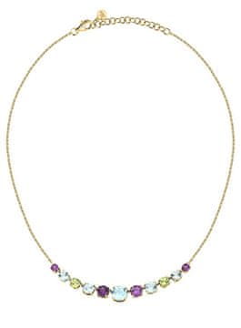 Morellato Luksuzna pozlačena ogrlica z barvnimi cirkoni Tesori Eterni SAXN38