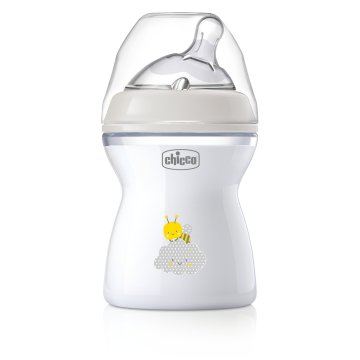 Chicco Naturalfeeling Plastična steklenička 250ml, silikonska duda, srednji pretok 2+