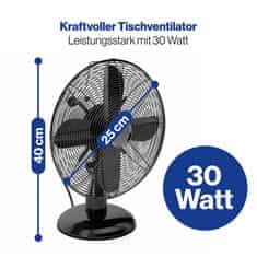 ProfiCare VL 3062 BK ventilator 25cm kovinski črn