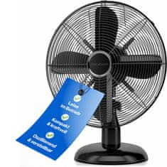 ProfiCare VL 3062 BK ventilator 25cm kovinski črn