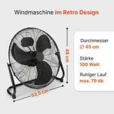 ProfiCare VL 3066 BK Talni ventilator 45cm, kovinsko črn