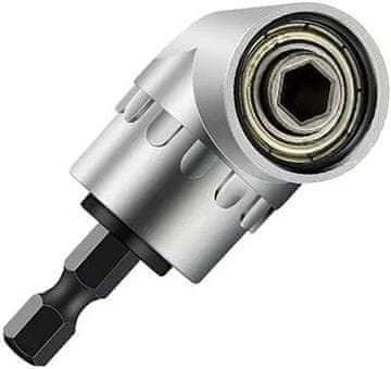 Netscroll Kotni nastavek za izvijač, 105° kotni adapter za vrtalnike, šestrobni nosilec nastavkov, magnetni podaljšek za vrtalnike in ročne ključe, primeren za 1/4" nastavke in izvijače, Hex