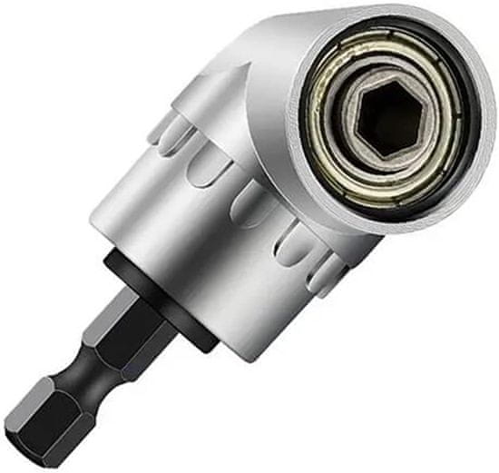 Netscroll Kotni nastavek za izvijač, 105° kotni adapter za vrtalnike, šestrobni nosilec nastavkov, magnetni podaljšek za vrtalnike in ročne ključe, primeren za 1/4" nastavke in izvijače, Hex