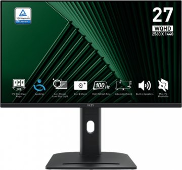 MSI Pro MP275QPG monitor, 27, WQHD, IPS, 100Hz, 1ms, črn (PRO MP275QPG)