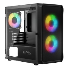 Modecom Portos ARGB Mini microATX ohišje 2xUSB2.0, 1xUSB3.0 3x12 cm, steklo, RGB, igralno ohišje