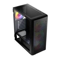 Modecom Aramis ARGB Midi ATX Ohišje 2xUSB2.0, 1xUSB3.0 Ventilator: 4x12cm, kaljeno steklo, RGB, Gaming