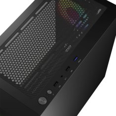 Modecom Portos ARGB Mini microATX ohišje 2xUSB2.0, 1xUSB3.0 3x12 cm, steklo, RGB, igralno ohišje