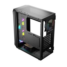 Modecom Portos ARGB Midi ATX ohišje 2xUSB2.0, 1xUSB3.0 Ventilator: 4x12 cm, steklo, RGB, Gaming
