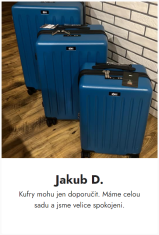 Rowex Izjemno trpežen potovalni kovček s ključavnico TSA ROWEX Stripe Barva: Modra