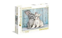 Clementoni Cat & bunny- sestavljanka puzzle 500 kosov