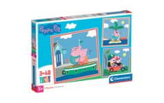 Clementoni Peppa Pig/Pujsa pepa sestavljanka puzzle 3 x 48 kosov