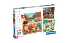 Clementoni Farm moments sestavljanka puzzle 3 x 48 kosov