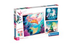 Clementoni Fantastic creatures sestavljanka puzzle 3 x 48 kosov