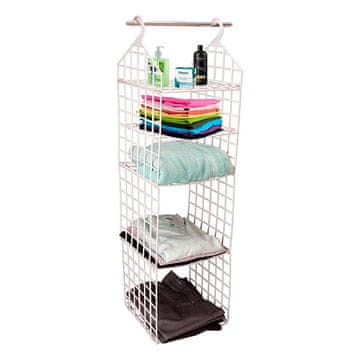 Netscroll 5-slojni zložljivi organizator za oblačila, viseča polica za omaro, zložljivi regal za shranjevanje, enostavna uporaba, prenosljiva za študentske domove in spalnice, ShelfStar