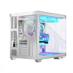 Modecom Volcano Panorama NF Midi ATX ohišje 2xUSB3.0, 1xUSB Type-C, kaljeno steklo, bela