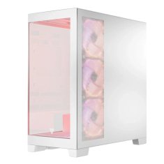 Modecom Volcano Space Apex ARGB ATX ohišje 2xUSB3.0, 1xUSB C,: 4x14 cm, Okence iz kaljenega stekla, RGB, Gaming bela