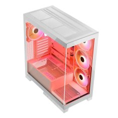 Modecom Volcano Space Apex ARGB ATX ohišje 2xUSB3.0, 1xUSB C,: 4x14 cm, Okence iz kaljenega stekla, RGB, Gaming bela