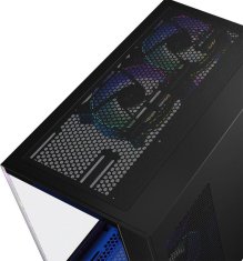 Modecom Volcano Panorama NF Midi ATX ohišje 2xUSB3.0, 1xUSB Type-C, kaljeno steklo, črna