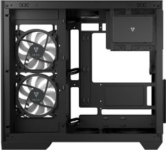 Modecom Volcano Panorama NF Midi ATX ohišje 2xUSB3.0, 1xUSB Type-C, kaljeno steklo, črna