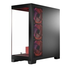 Modecom Volcano Space Apex ARGB ATX ohišje 2xUSB3.0, 1xUSB C,: 4x14 cm, Okence iz kaljenega stekla, RGB, Gaming črna