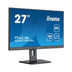 iiyama Monitor 68,6 cm (27,0) XUB2792HSU-B6 1920x1080 100Hz IPS 0,4ms HDMI DisplayPort 4xUSB3.2 Pivot Zvočniki sRGB99% AdaptiveSync ProLite