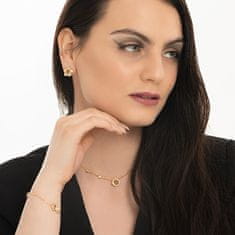 Guess Ujemajoča se pozlačena ogrlica 4 Love JUBN05038JWYGT/U