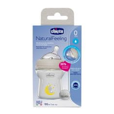 Chicco Naturalfeeling Steklenička 150ml, s silikonsko cucljem, počasen pretok 0+