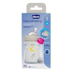 Chicco Naturalfeeling Steklenička 250ml, s silikonsko cucljem, počasen pretok 2+