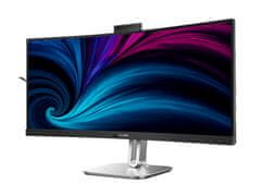 Philips 34B2U6603CH 34" VA WQHD Thunderbolt 4 120Hz ukrivljen ergonomski poslovni monitor s spletno kamero