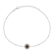 Brilio Silver Čudovita srebrna zapestnica s sintetičnim opalom BRC31WBC