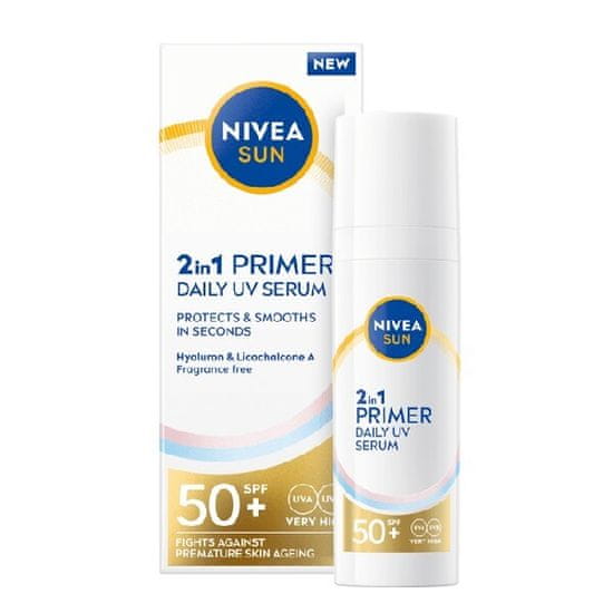 Nivea Serum za obraz 2v1 SPF 50+ (Daily UV Serum) 30 ml