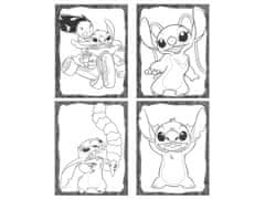 Disney DISNEY Stitch Slikarski in risarski set – 100 nalepk + pobarvanke, ustvarjalni komplet za otroke 