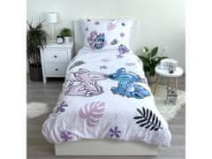 Disney DISNEY Stitch Obojestranska bombažna posteljnina, Otroška posteljnina z zadrgo, 100% bombaž, 160x200 cm, OEKO-TEX 