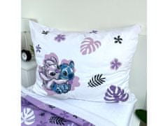 Disney DISNEY Stitch Obojestranska bombažna posteljnina, Otroška posteljnina z zadrgo, 100% bombaž, 160x200 cm, OEKO-TEX 