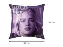 sarcia.eu Billie Eilish Kvadratna blazina, Obojestranska dekorativna blazina 40x40 cm, OEKO-TEX 