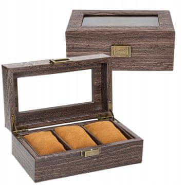 Korbi Škatla za ure, organizator za 3 kose ur, model G13