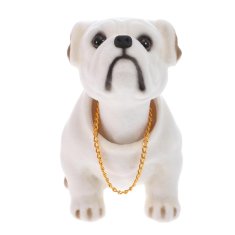 Korbi Bela figura psa z gibanjo glavo - avtomobilska dekoracija Bulldog