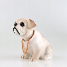 Korbi Bela figura psa z gibanjo glavo - avtomobilska dekoracija Bulldog