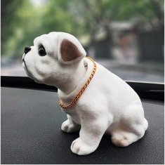 Korbi Bela figura psa z gibanjo glavo - avtomobilska dekoracija Bulldog