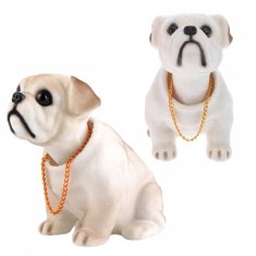 Korbi Bela figura psa z gibanjo glavo - avtomobilska dekoracija Bulldog
